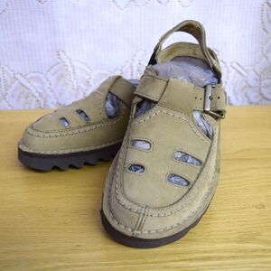 MOZO Womens Size 8.5 Chunky Leather Sandals READ Granola Gorpcore Fisherman